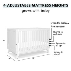 Davinci Otto Pine Wood 3 - in - 1 Convertible Crib in White